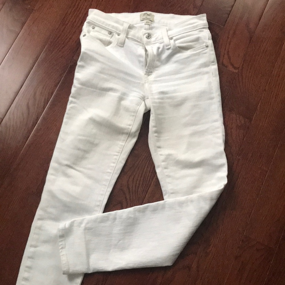 J. Crew 8” Toothpick White Jeans